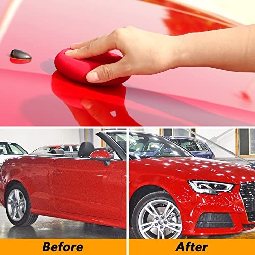 Foam Applicator Pads, 4 Inch Round Shape Side 10pcs Foam Applicator Pads 2