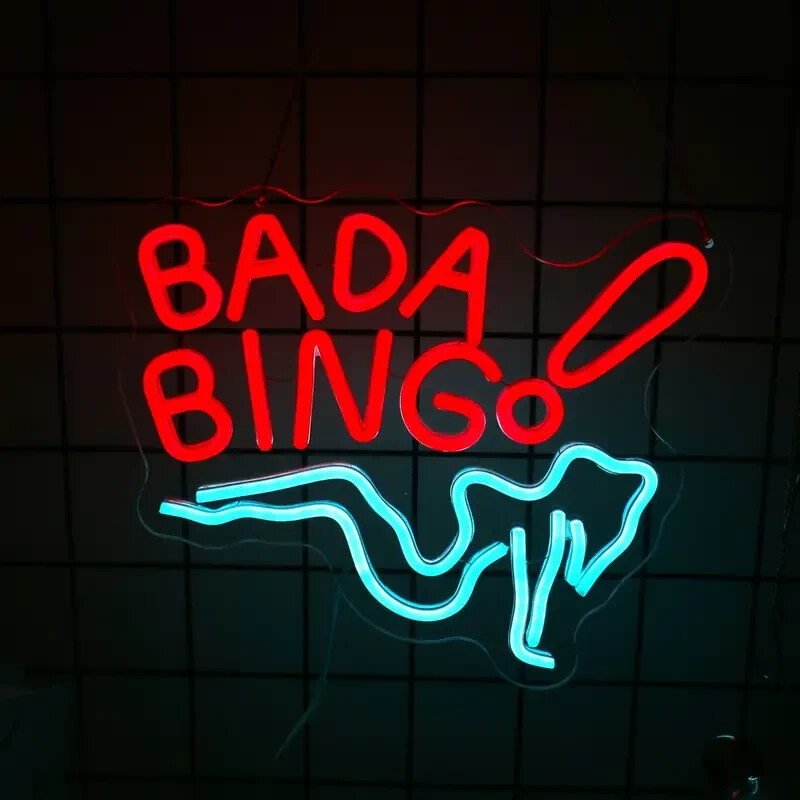 Bada Bing Neon Sign fr Wall Decor Sopranos Merch Girls LED Neon Light Sign Decor