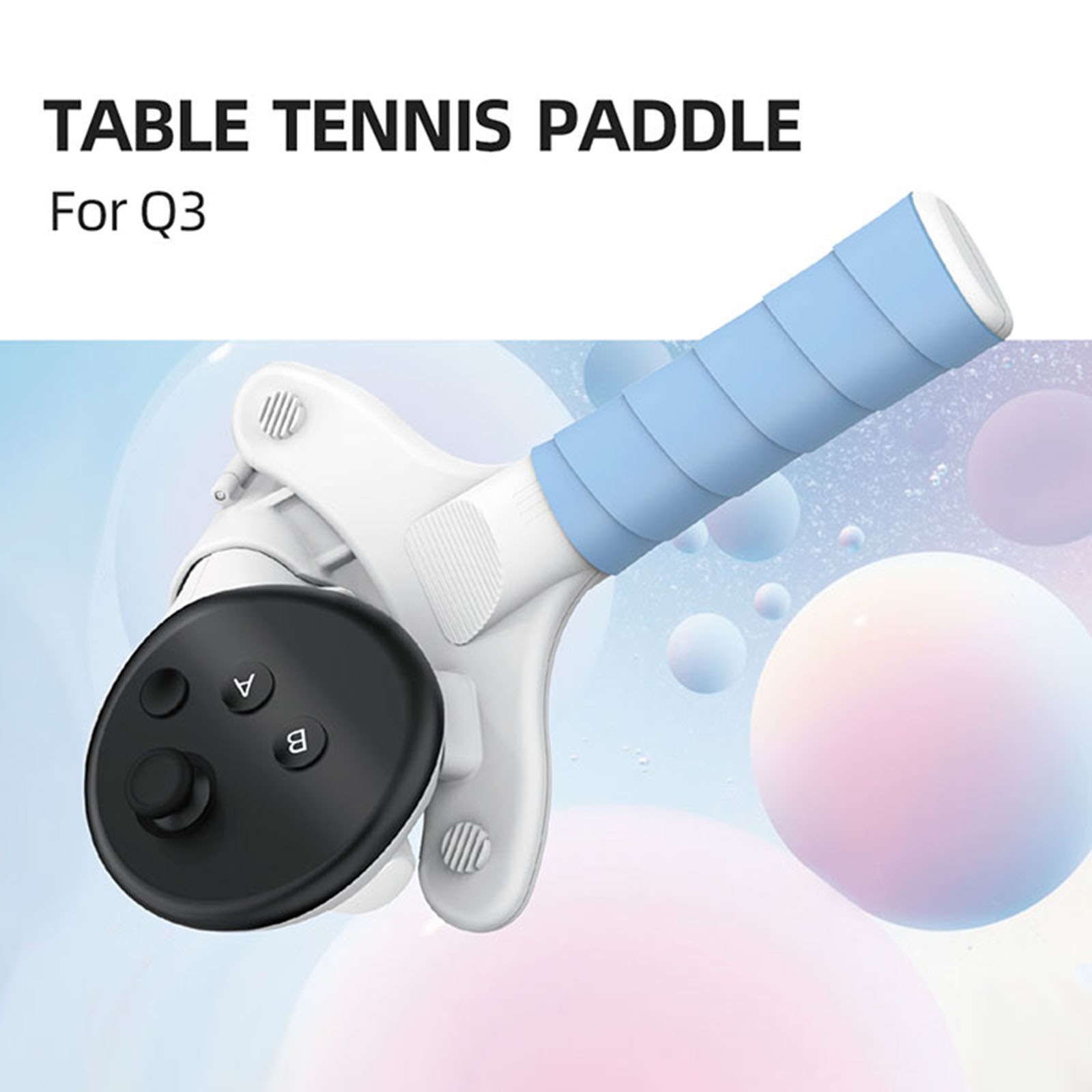VR Game Controller White Table Tennis Paddle Grip VR Accessories for Quest 3S/ 3