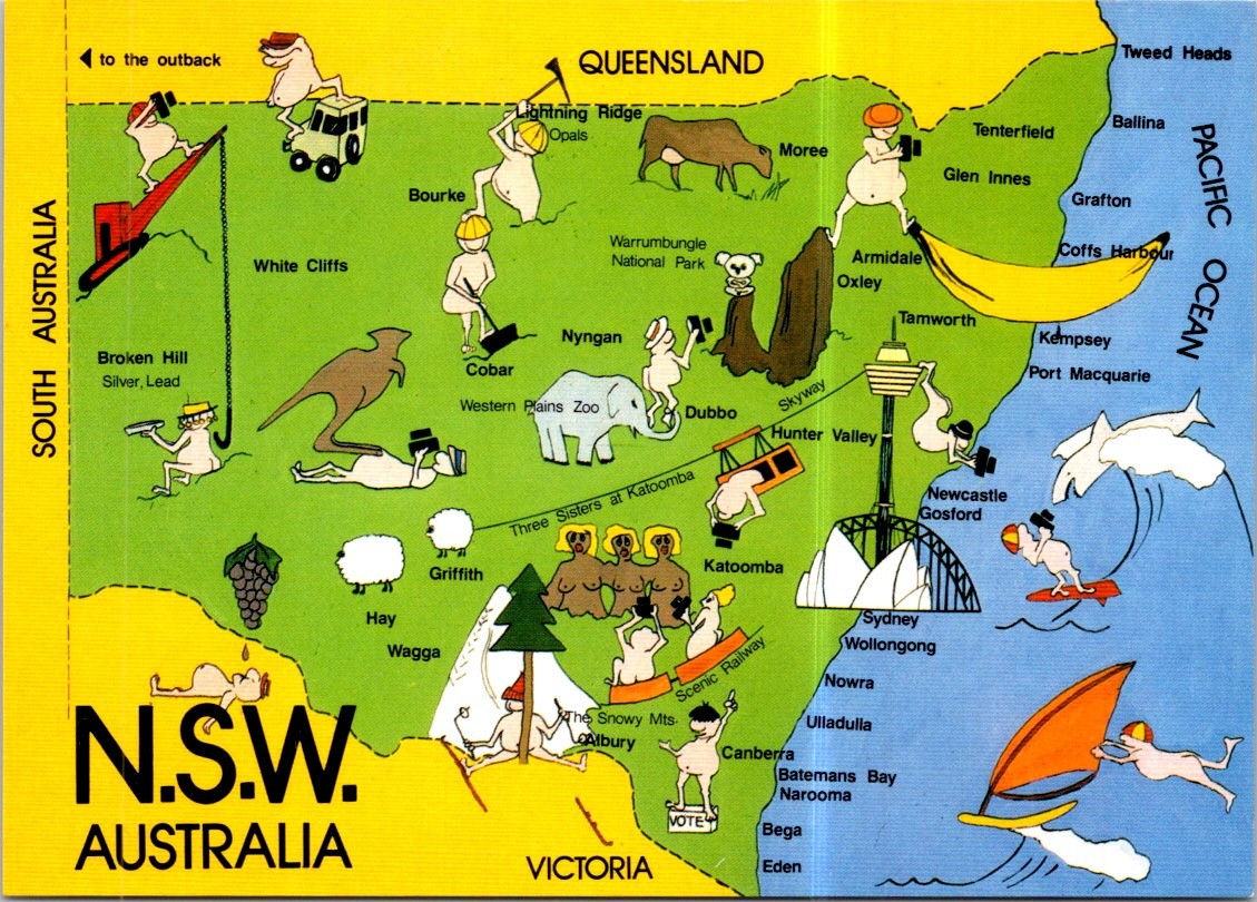 (1161) 1-7-2025 - Australia - NSW -  map of Nre South Wales