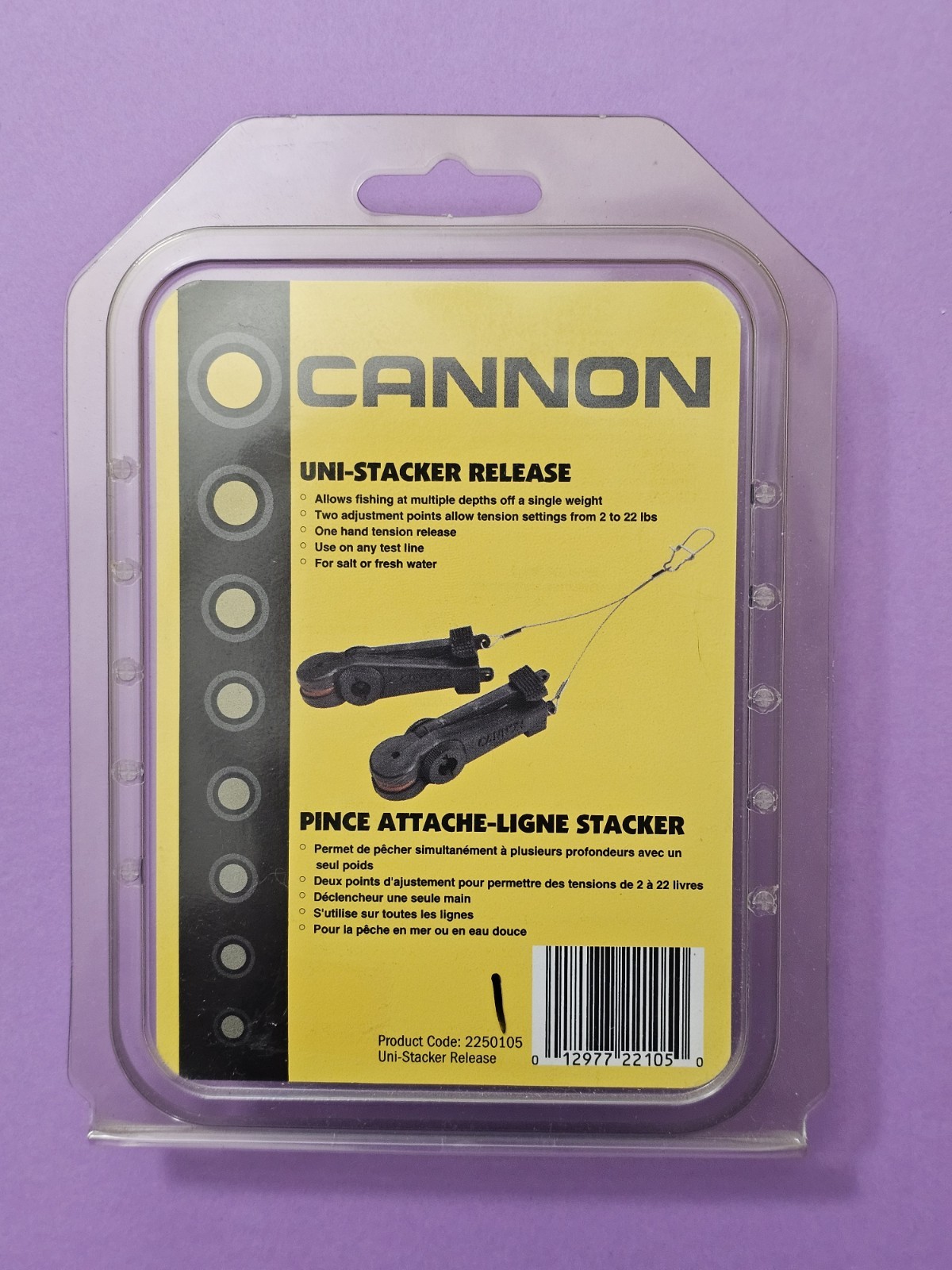 C-D3 FREE SHIPPING. Cannon Uni Stacker Release.  Run 2 Lines On Your Downrigger.