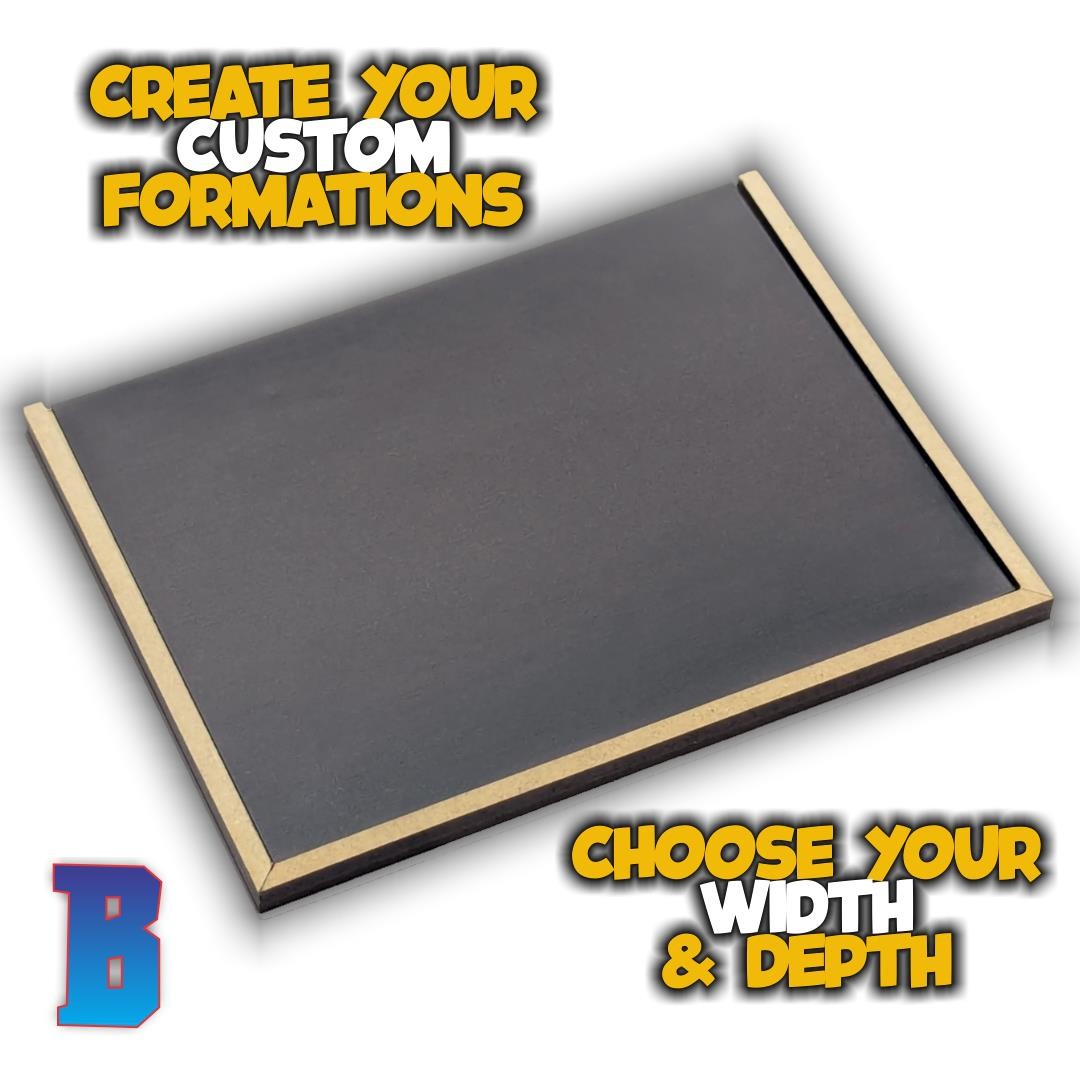MDF Movement Tray 25mm with Magnetic Adhesive Sheet for Wargaming Miniatures