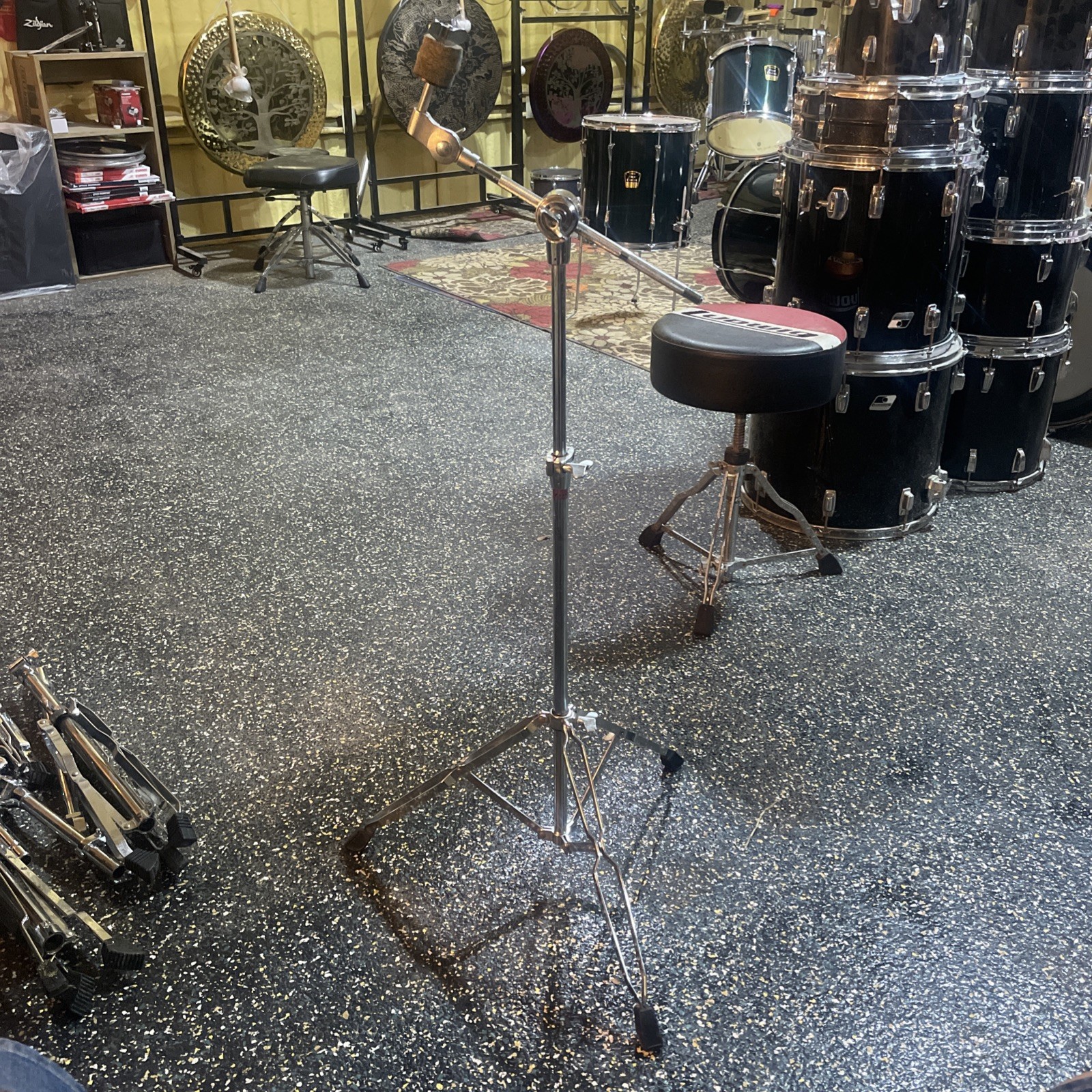 LUDWIG RED LABEL CYMBAL BOOM STAND DOUBLE BRACED HEAVY DUTY DRUM SET CONVERTIBLE