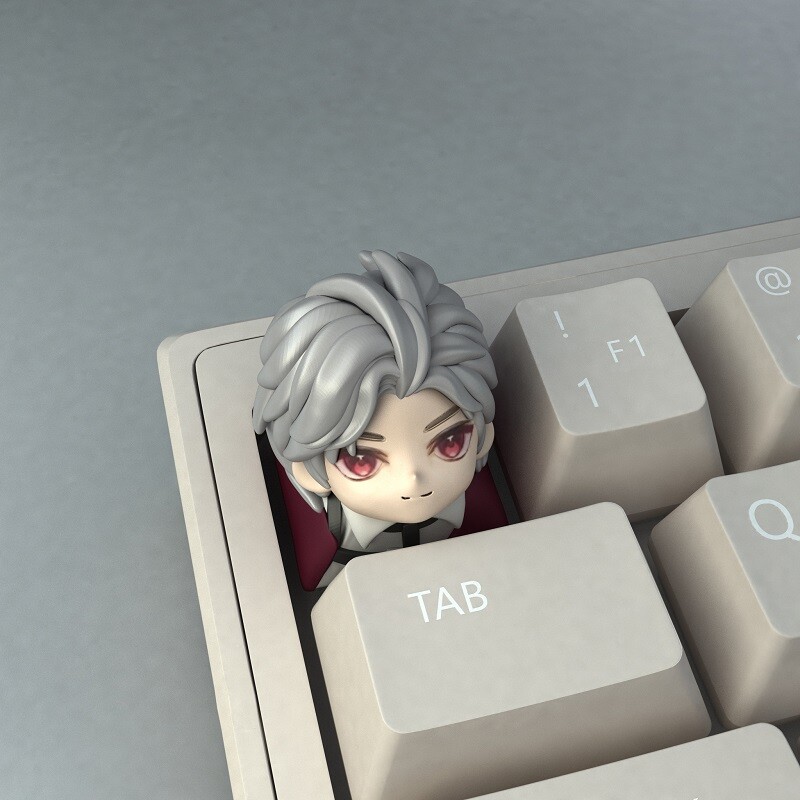 Love and Deepspace Sylus Anime Q Version Keycap Keyboard Cospaly Decorate Gift
