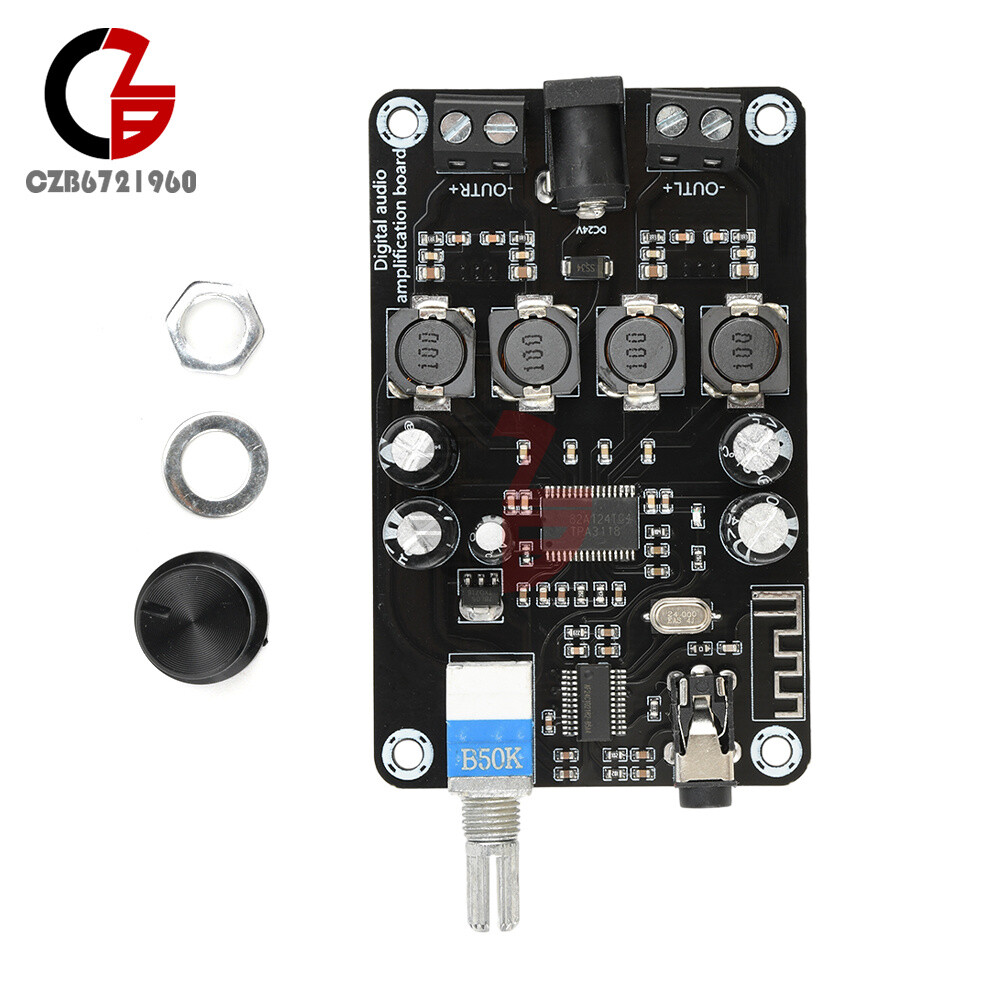 DC12-24V Bluetooth TPA3118D2 50W+50W  Audio Power Amplifier Board Amp Module 2CH