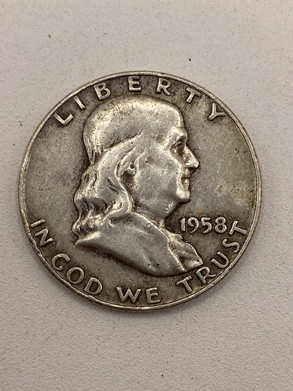 1958 D Franklin Half Dollar 90% Silver