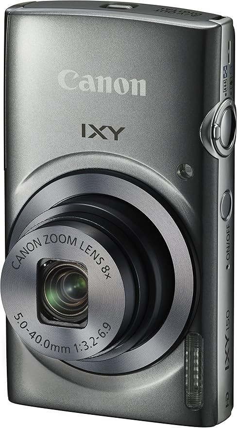 Canon IXY 150 PowerShot Digital Camera 20MP 8x Zoom Silver Tested Japan Used