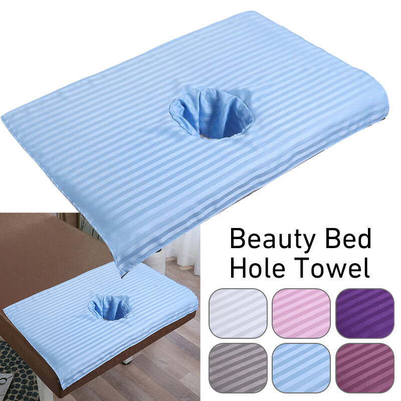 5PCS Beauty Bed Sheet SMS Massage SPA Salon Table Cover Bedside Face Hole Towels