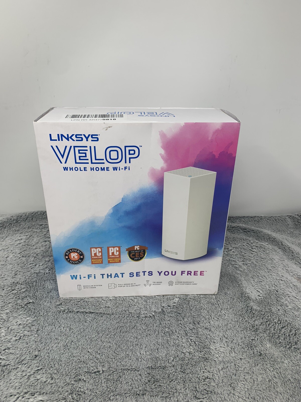 LINKSYS VELOP AC2200 Whole Home WiFi Tri-Band Mesh Router WHW0301