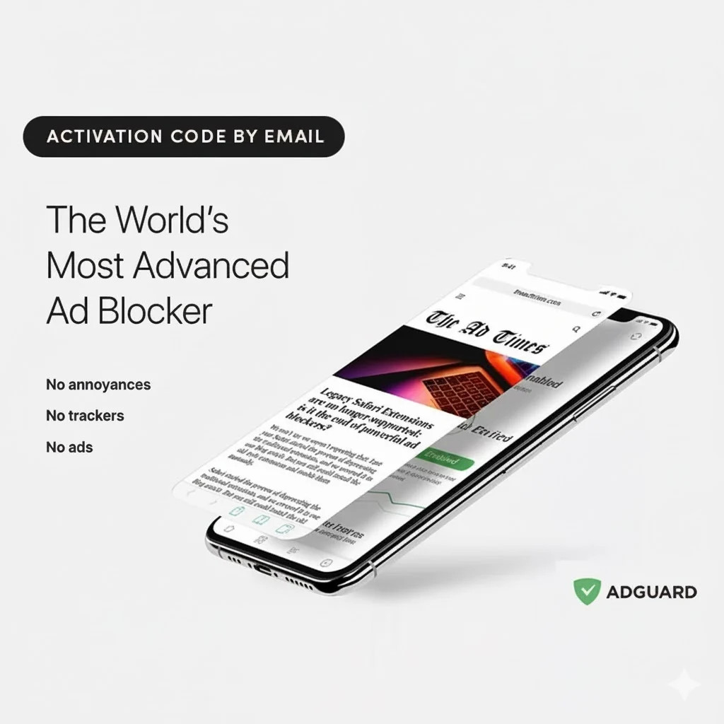 AdGuard Premium Personal Key (Lifetime / 3 Devices) - PC Mac Mobile - Global