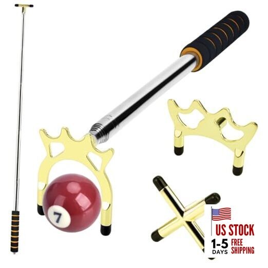 AccEncyc Retractable Billiards Cue Bridge Snooker Pool Bridge Stick