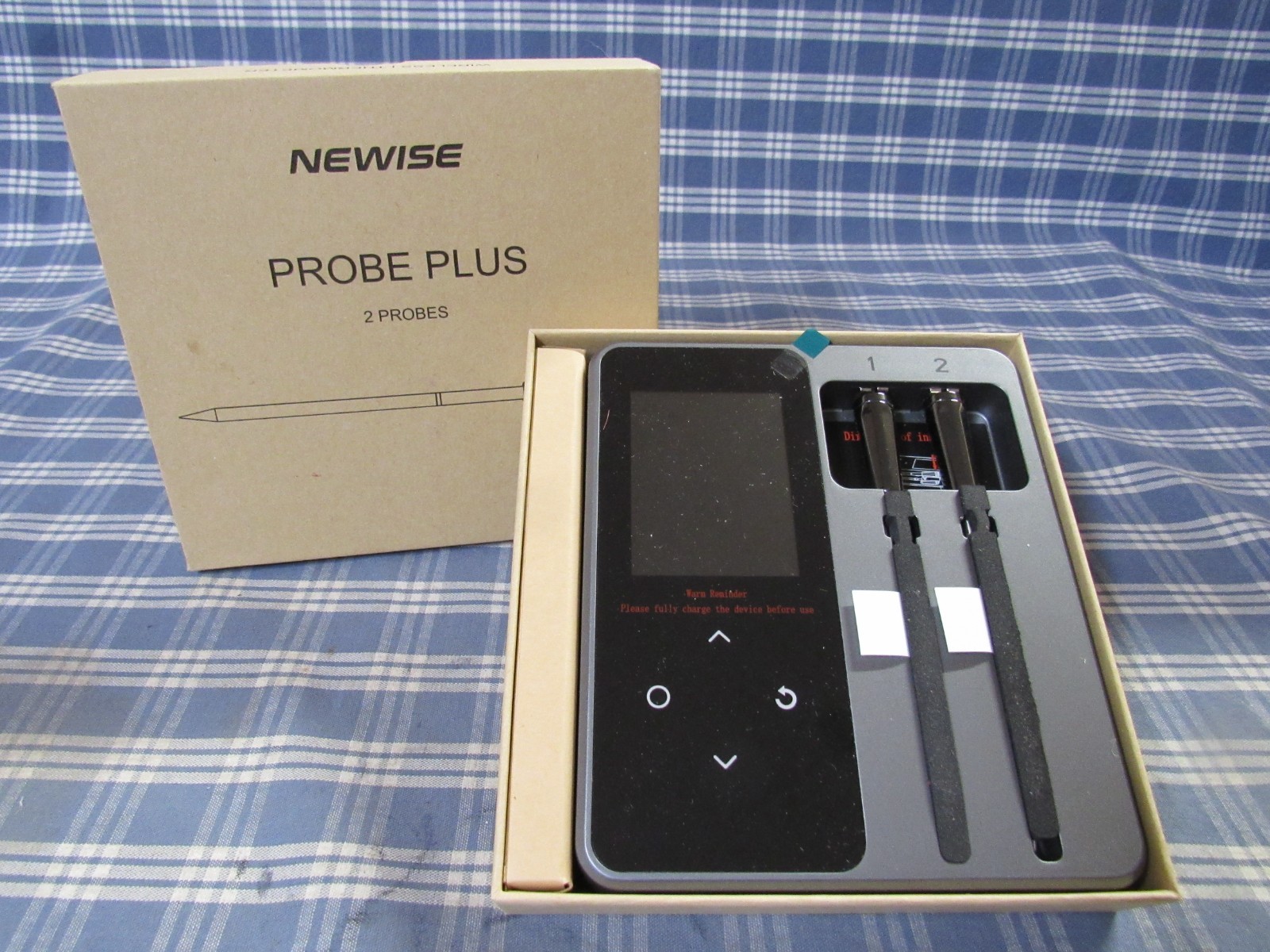 Newise Wireless Meat Thermometer Probe Plus 2 Probe (Open Box) FREE SHIPPING.