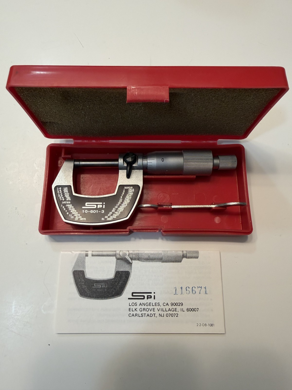 SPI Groove Micrometer