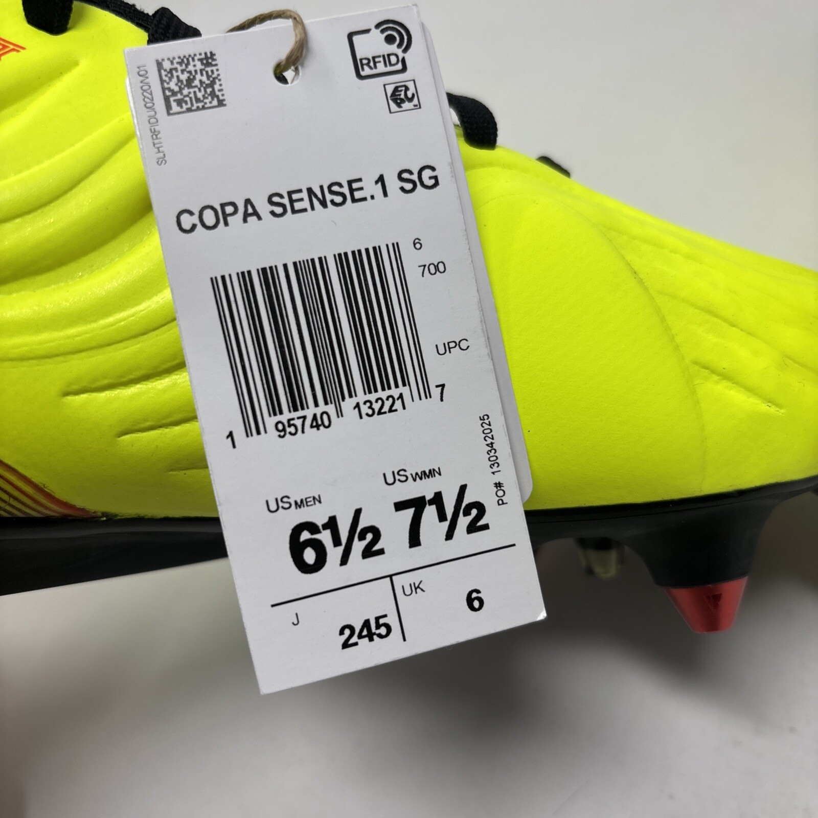 adidas Mens 6.5 Womens 7.5 COPA SENSE.1 SG Soccer Cleats Game Data Pack GY8935