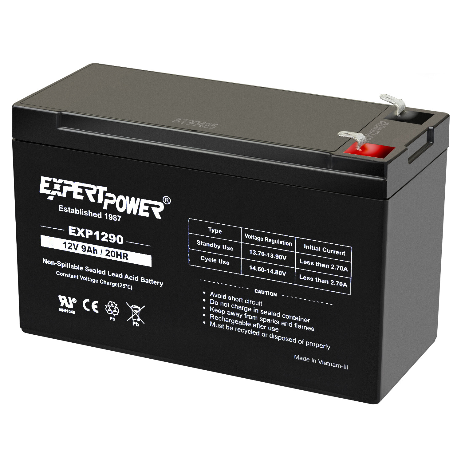 ExpertPower 2 Pack - 12V 9Ah SLA Battery for RAZOR Scooter E200 E225 E300 E325