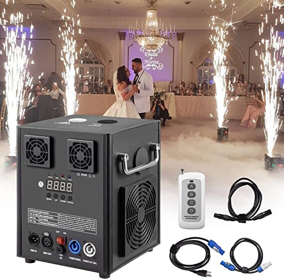 2PCS 700W DMX Cold Spark Machine Firework Machine Wedding &Flight Case