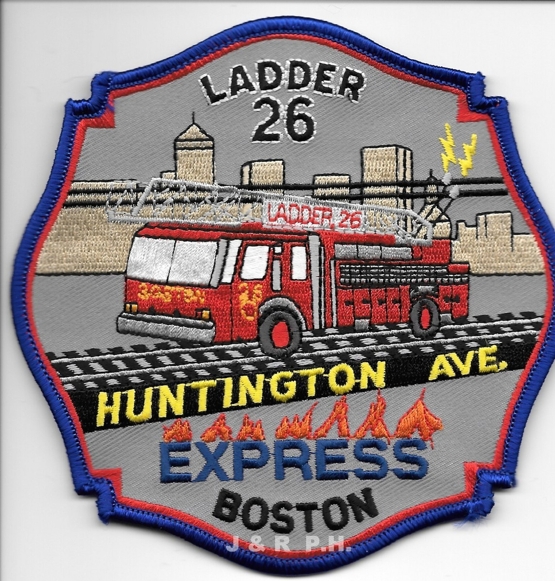Boston  Ladder - 26  "Huntington Ave. Express", MA (5" x 5" size) fire patch