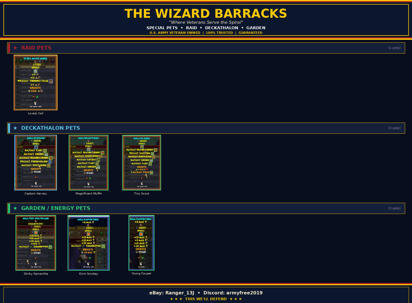Wizard101 In-Game Service: The Wizard's Barrack's (LOOK AT DESCRIPTION)