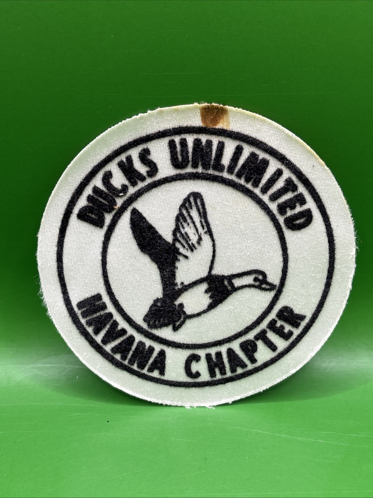 Ducks Unlimited Havana Chapter 3.5" Circle Patch Badge- White, Never Used - Spot