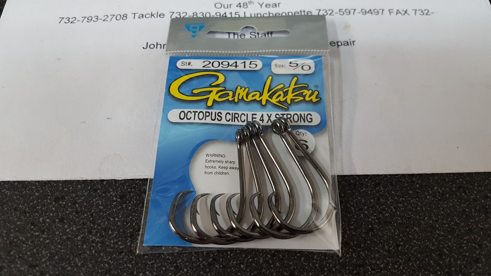 1 Pack Gamakatsu Octopus Circle 4X STRONG Hooks 5/0 #209415 6 Pack FREE SHIPPING
