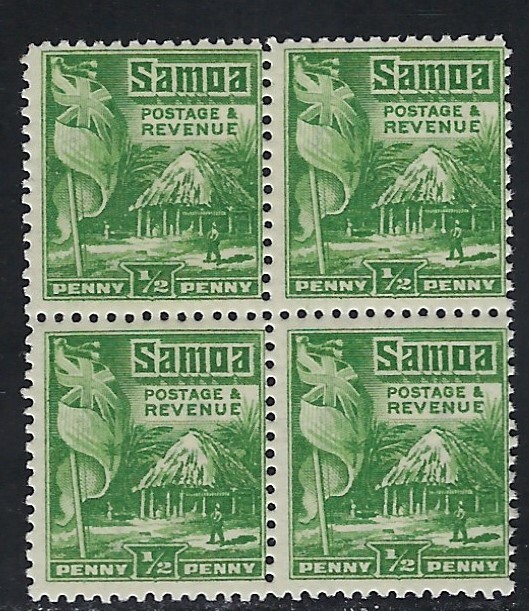 MNH Block of 4 from Samoa  #142  CV $22.00..........24P ...........H-819-Z