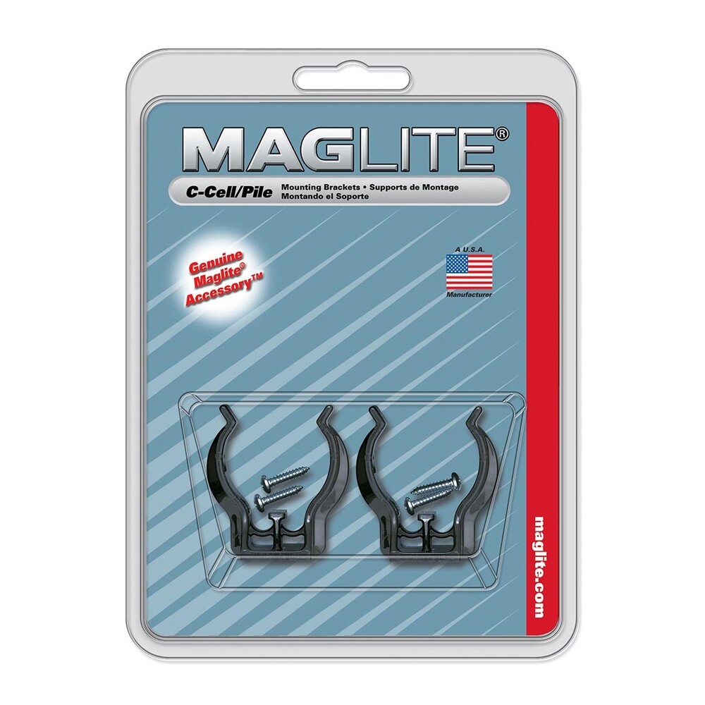 Maglite ASXCAT6 C Cell Flashlight Mounting Brackets - Universal Fit