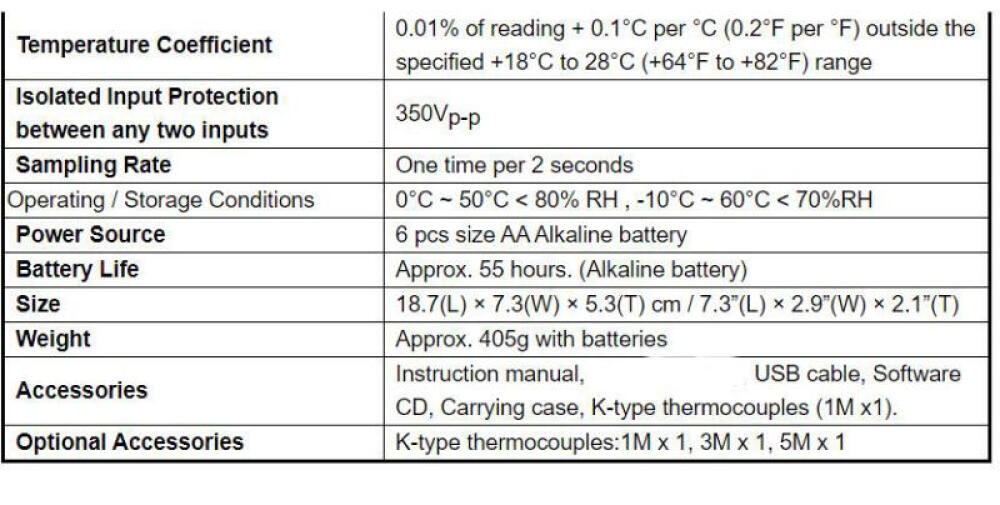 TES-1384 4 Input Thermometer Datalogger Temperature Meter Tester