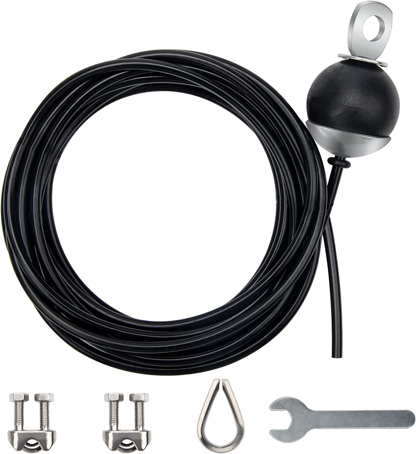 Fitness Pulley Cable 196 Inch, Adjustable Home Gym Cable Replacement for Pulley
