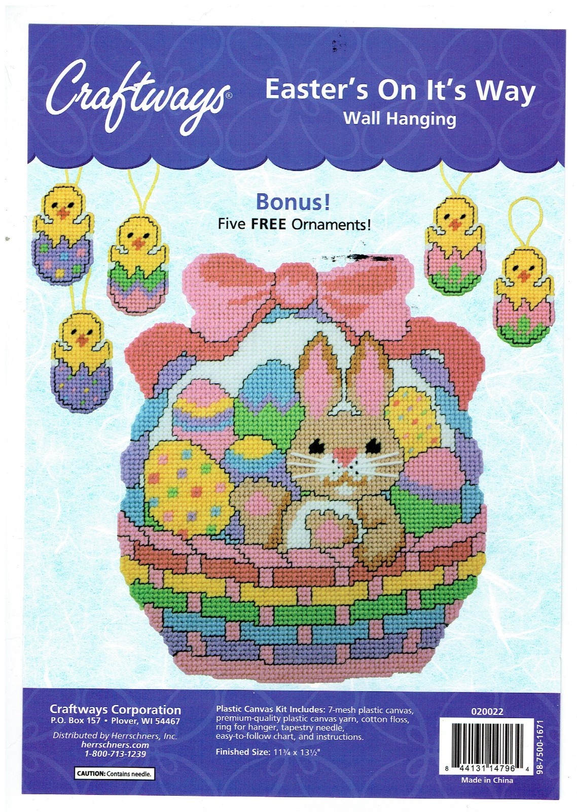 EASTER ON IT'S WAY  WALL HANGING  7ct plastic canvas PATTERN (#TF0254)