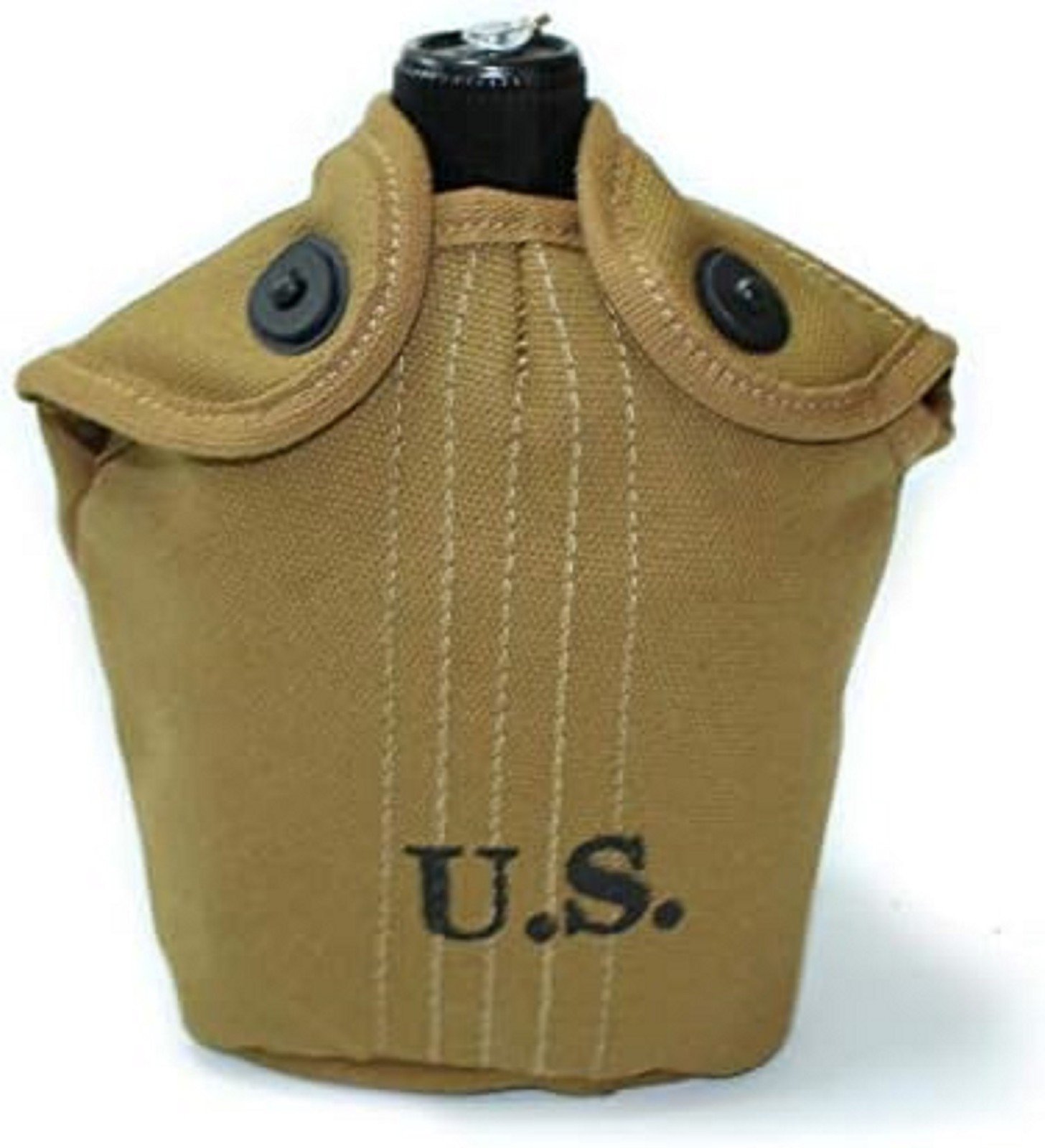 US Army World War 2 WW2 Water Bottle Canteen with Stamped Cover Reproduction