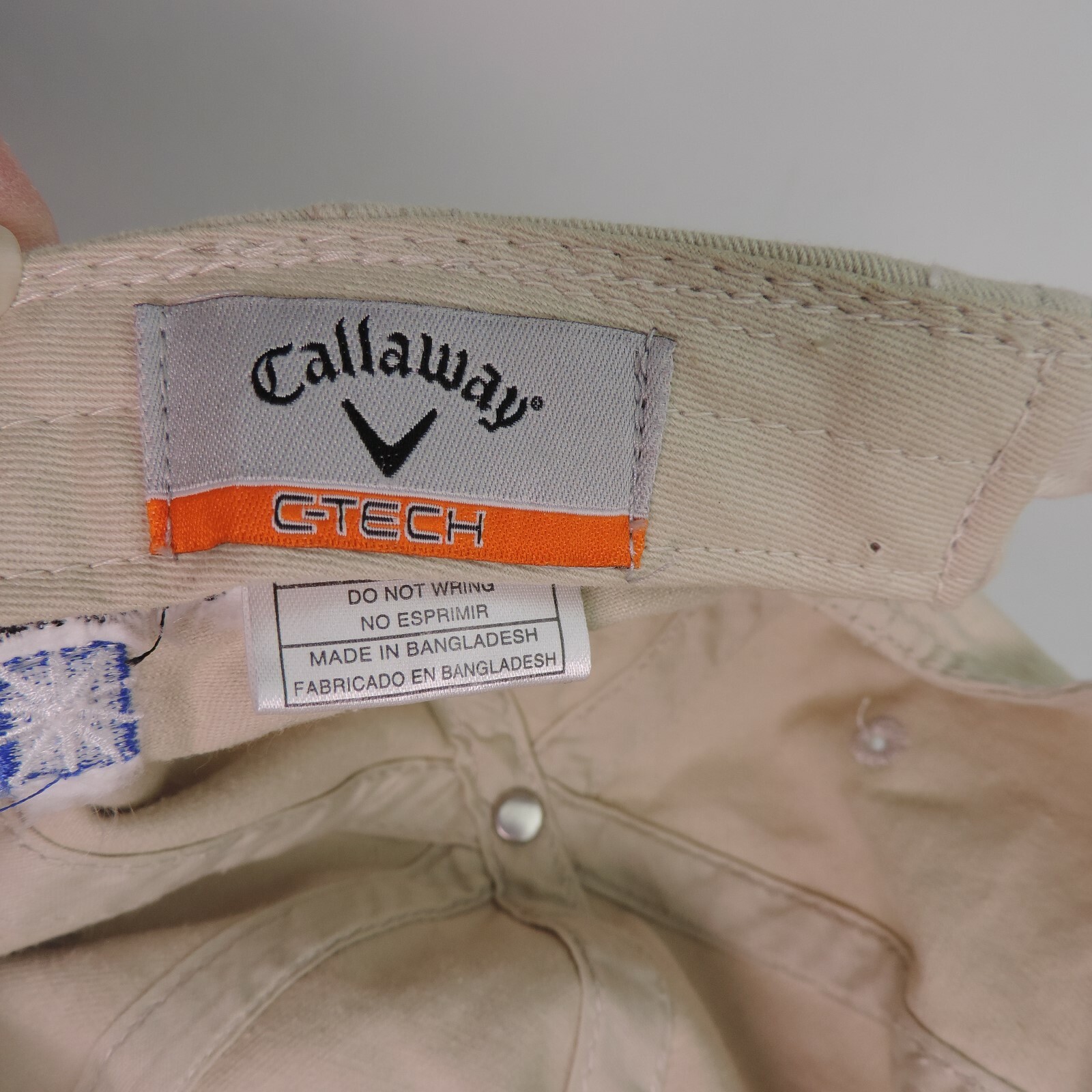 Callaway C-Tech Adjustable back Tan Navy & White Golf Unstructured Hat Cap