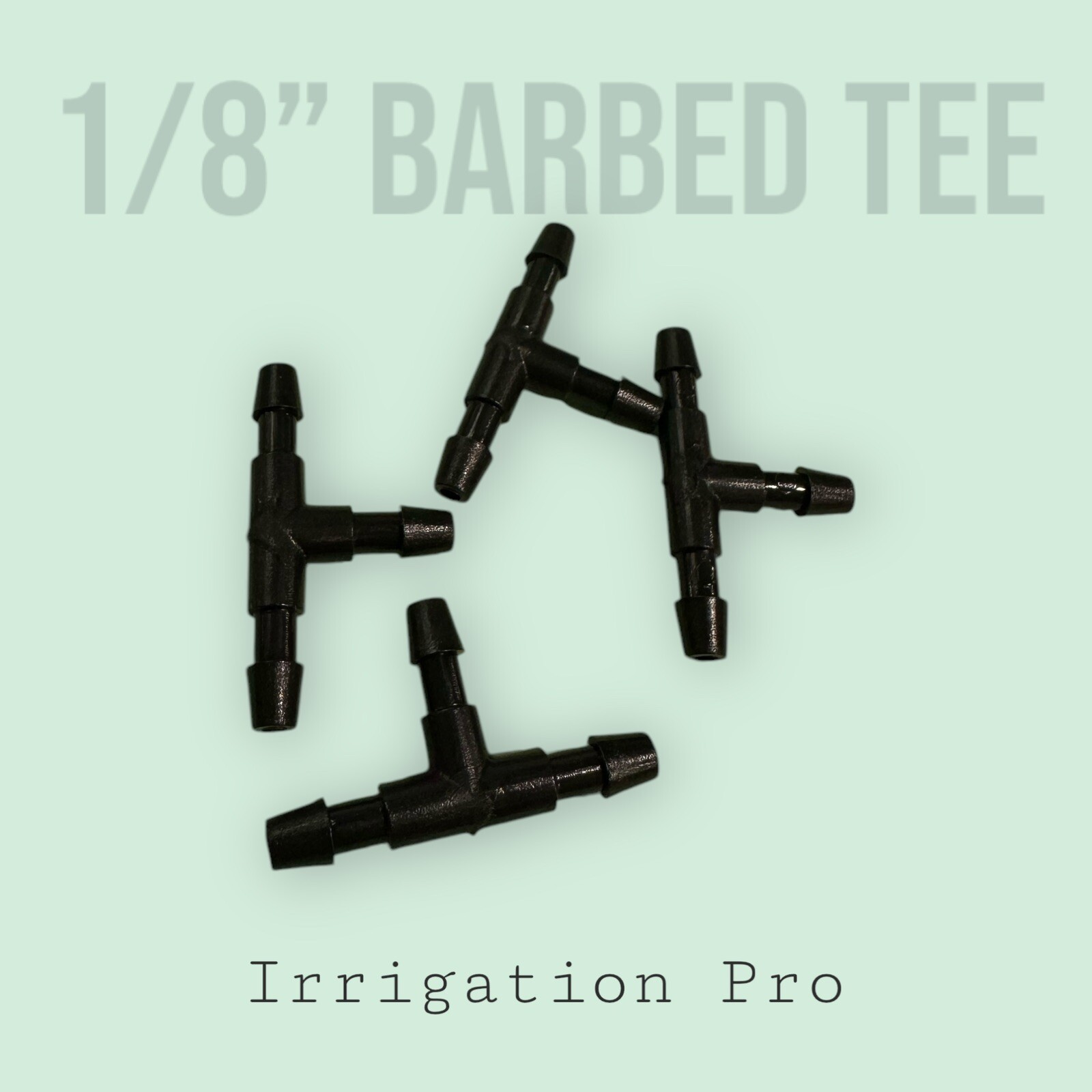 10 Pack 1/8" Barbed Tee Drip Irrigation Connector Self Piercing Poly Tube