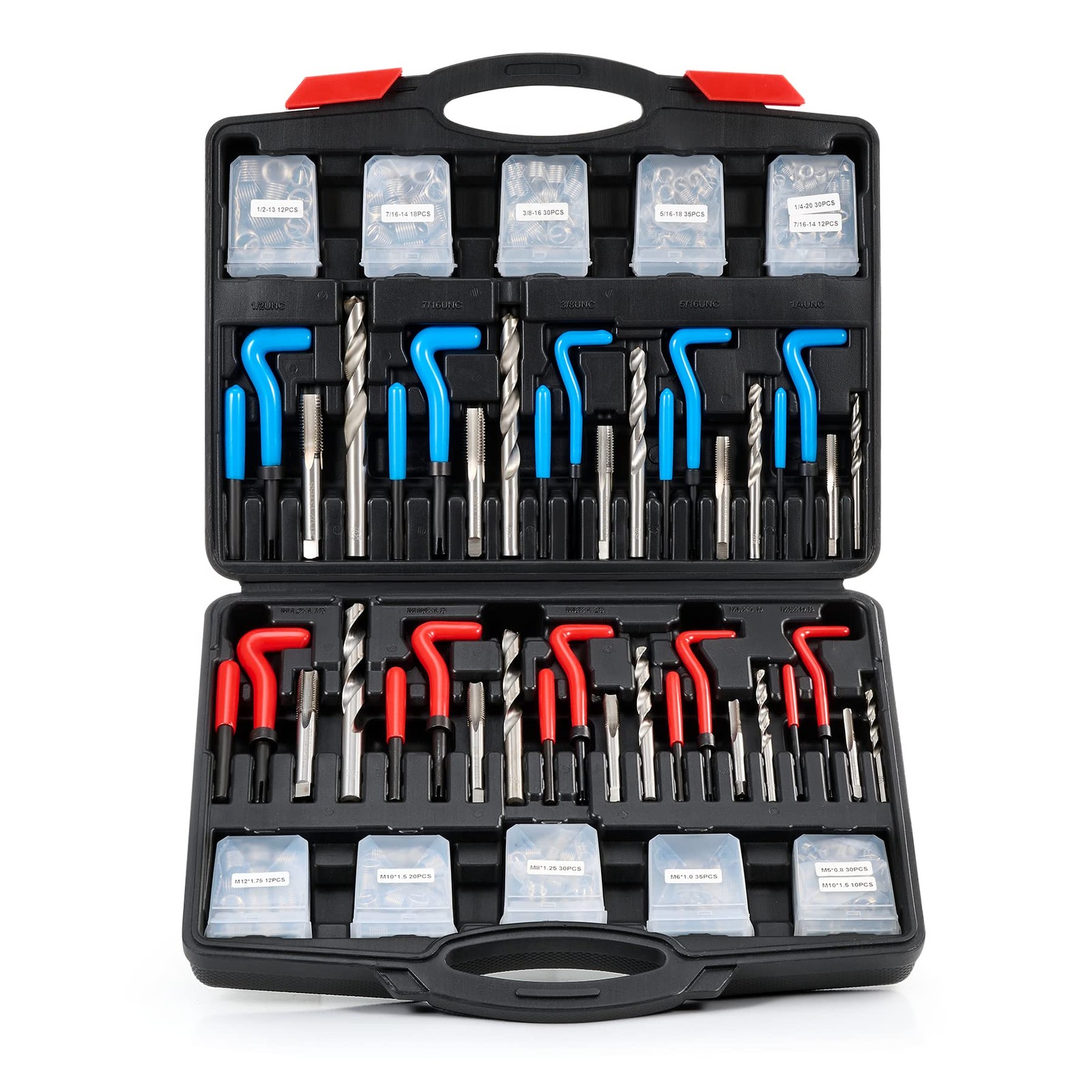 Thread Repair Kit Metric SAE Thread Restorer with HSS Drill Bits