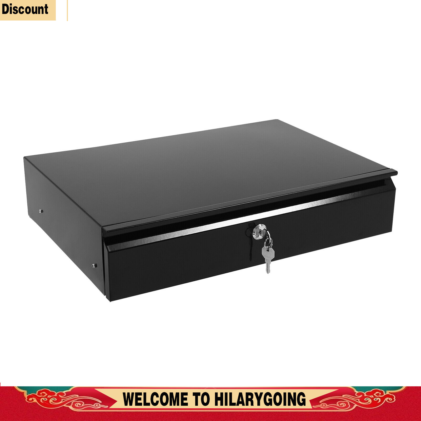 Slide Out Cabinet Drawer Pull Out Under Desk Drawer For Office With Lock Black