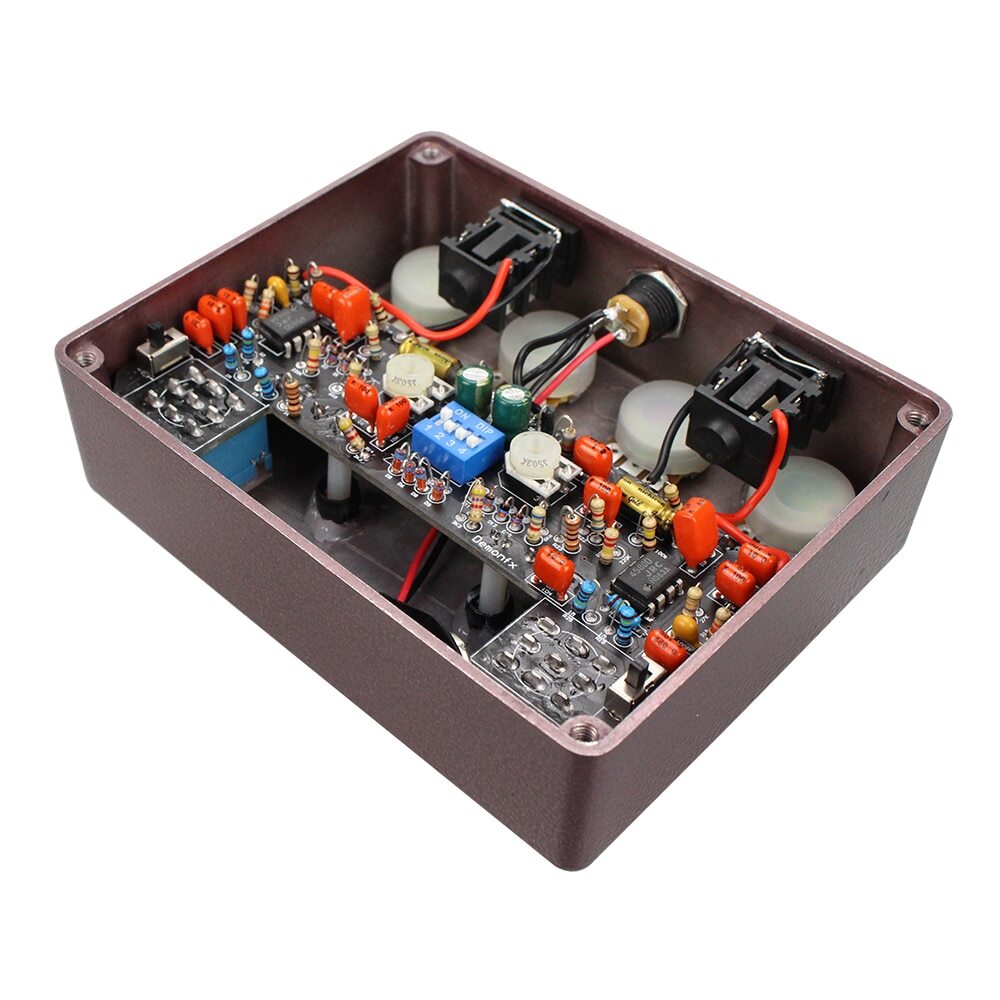 Demonfx King Overdrive Guitar Effect Pedal Boost Distortion Drive 4 DIP Switch