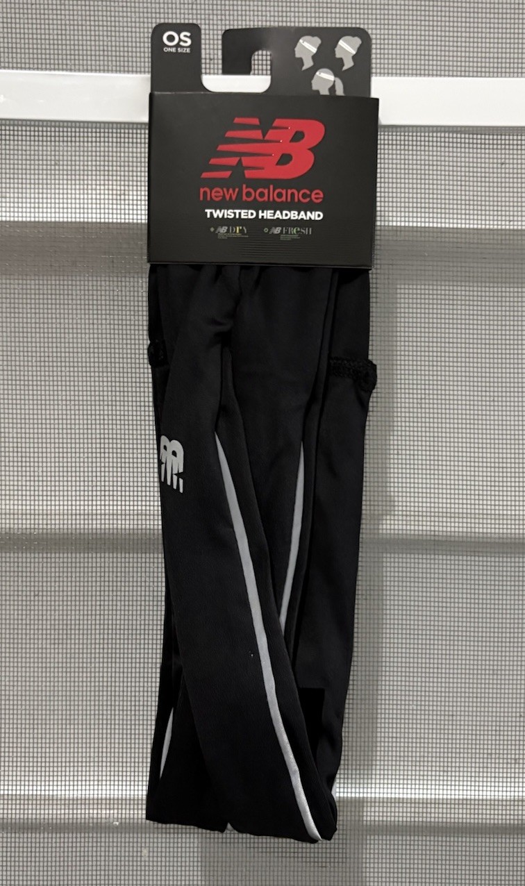 New Balance Running Unisex Twisted Handband One Size Black / Reflective NWT