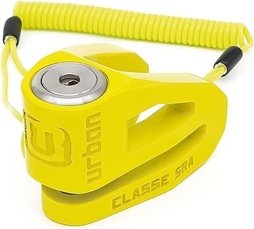 Urban Security UR210Y Motorcycle Disc Lock + Reminder Cable - Security Level 16