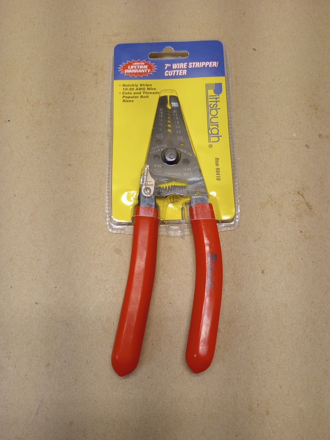 NEW PITTSBURGH 7" WIRE STRIPPERS AND CUTTER 98410 NIP