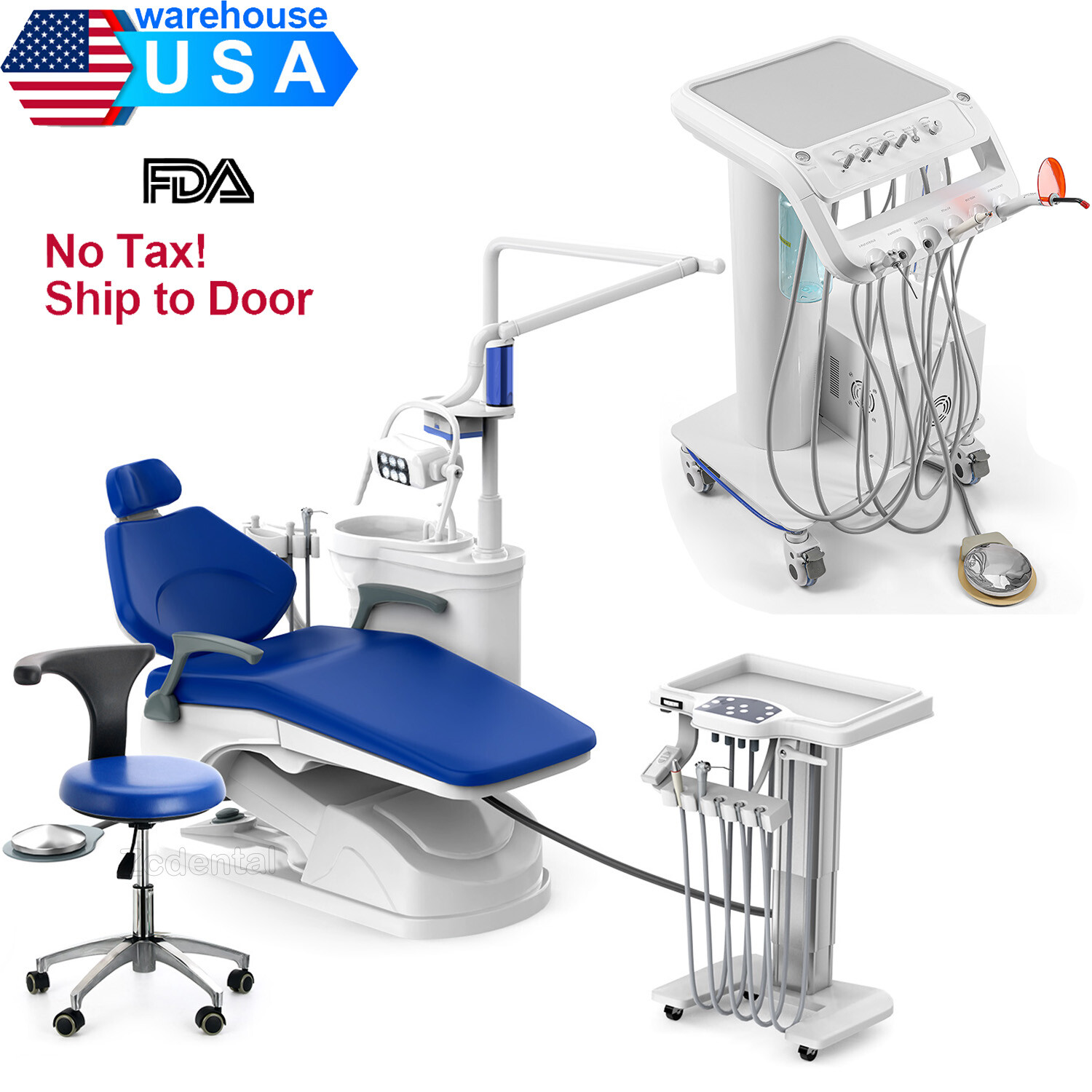 Silla de la unidad dental computadora controlada DC Motor PU /Unidad de entrega