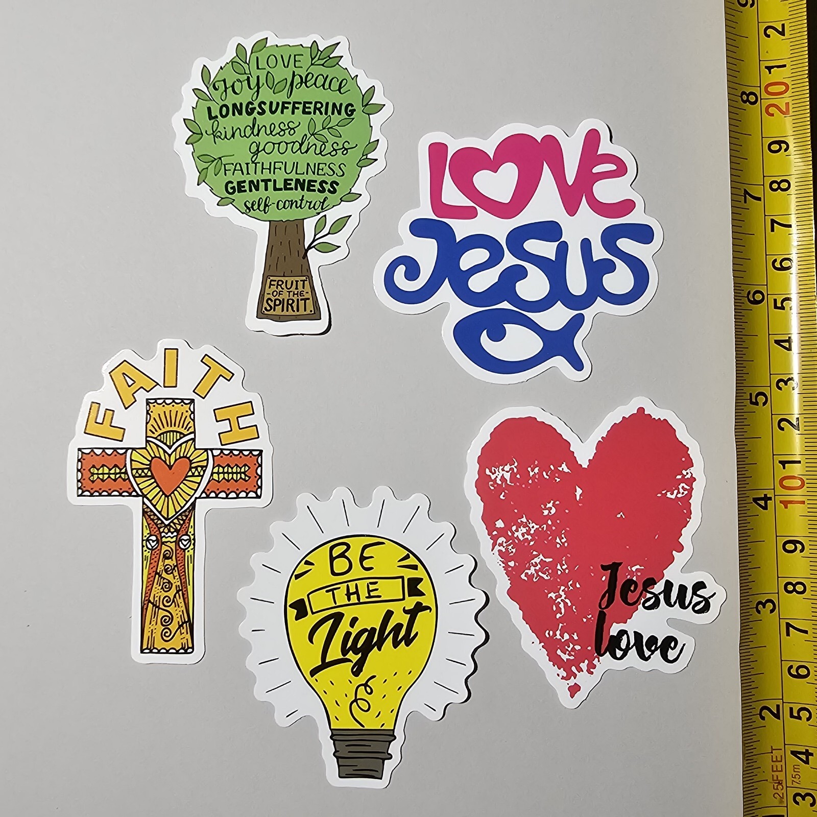 JESUS CHRIST GOD BLESS YOU LOVE S41 HOLY CROSS FAITH STICKER LOT STICKERS
