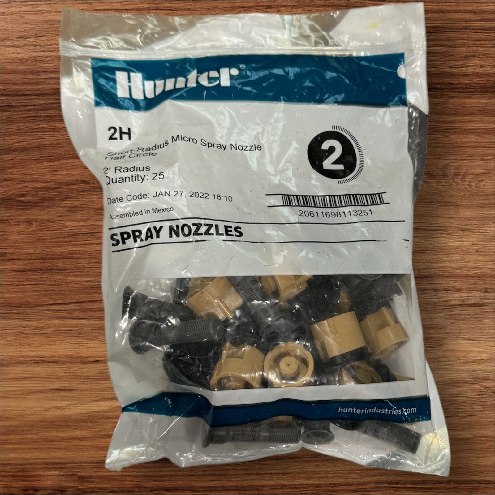 25-Pack Hunter 2H PRO Adjustable Spray Nozzle | 2 Foot Radius | 0-180 Degree