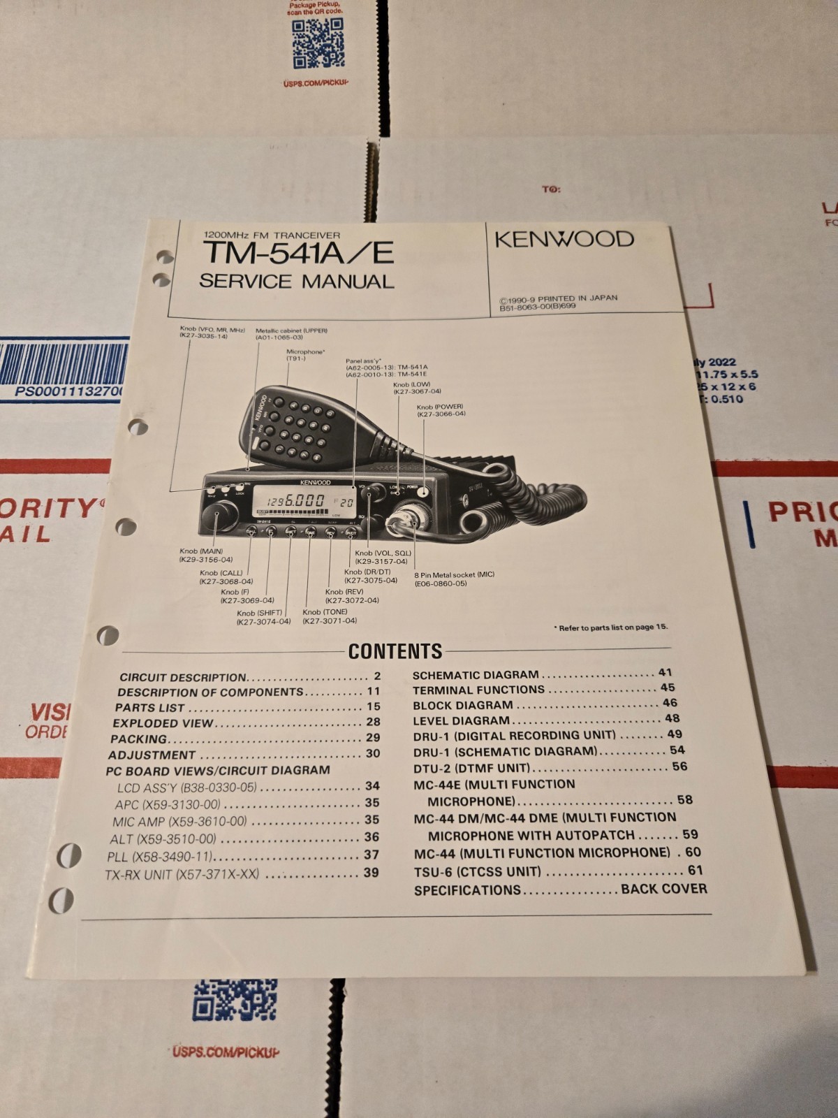 KENWOOD TM-541A/E SERVICE MANUAL ORIGINAL