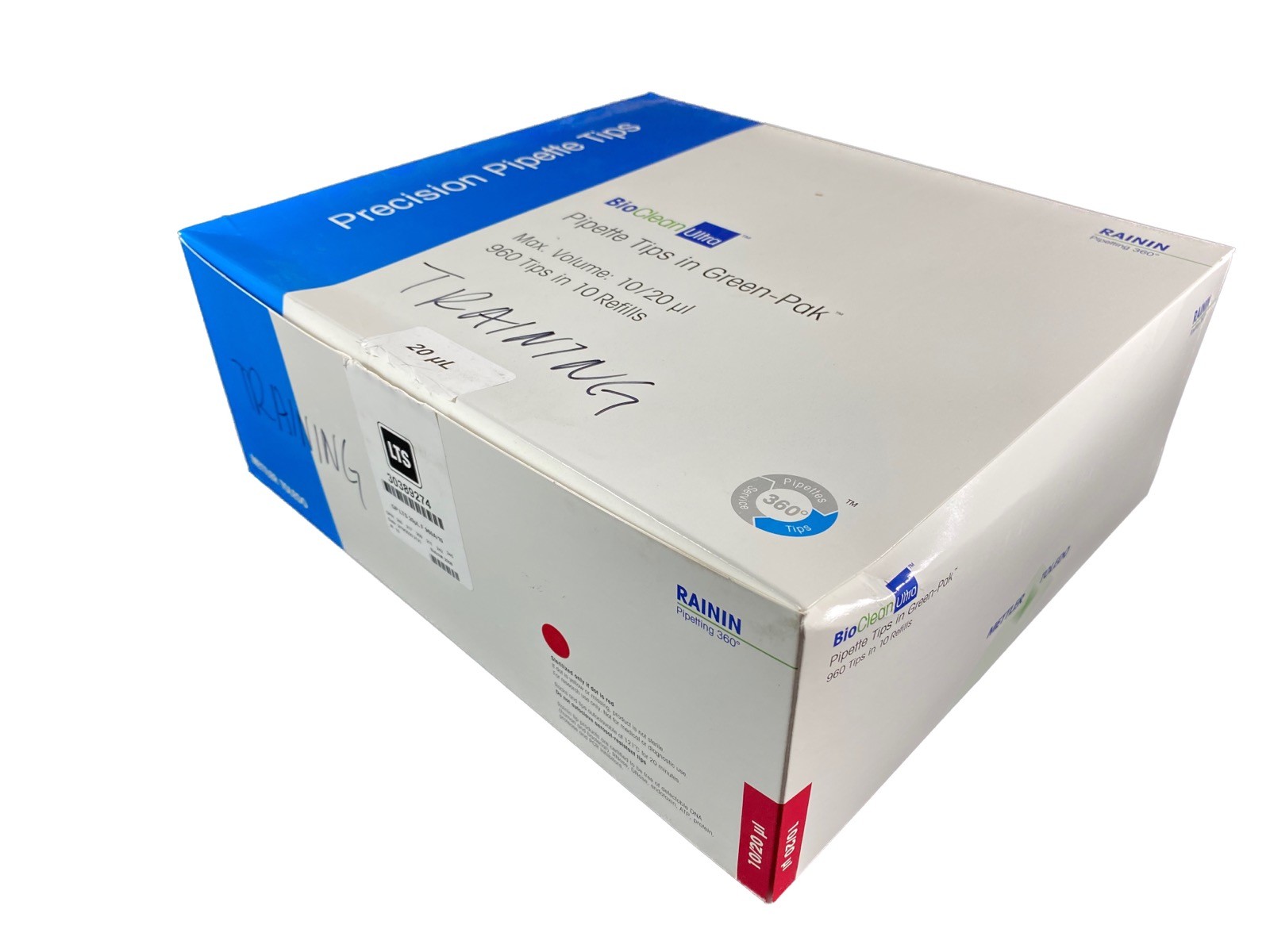 RAININ 20uL Pipette Tips GreenPak LTS LiteTouch F 960A/10 30389274 (864/cs)