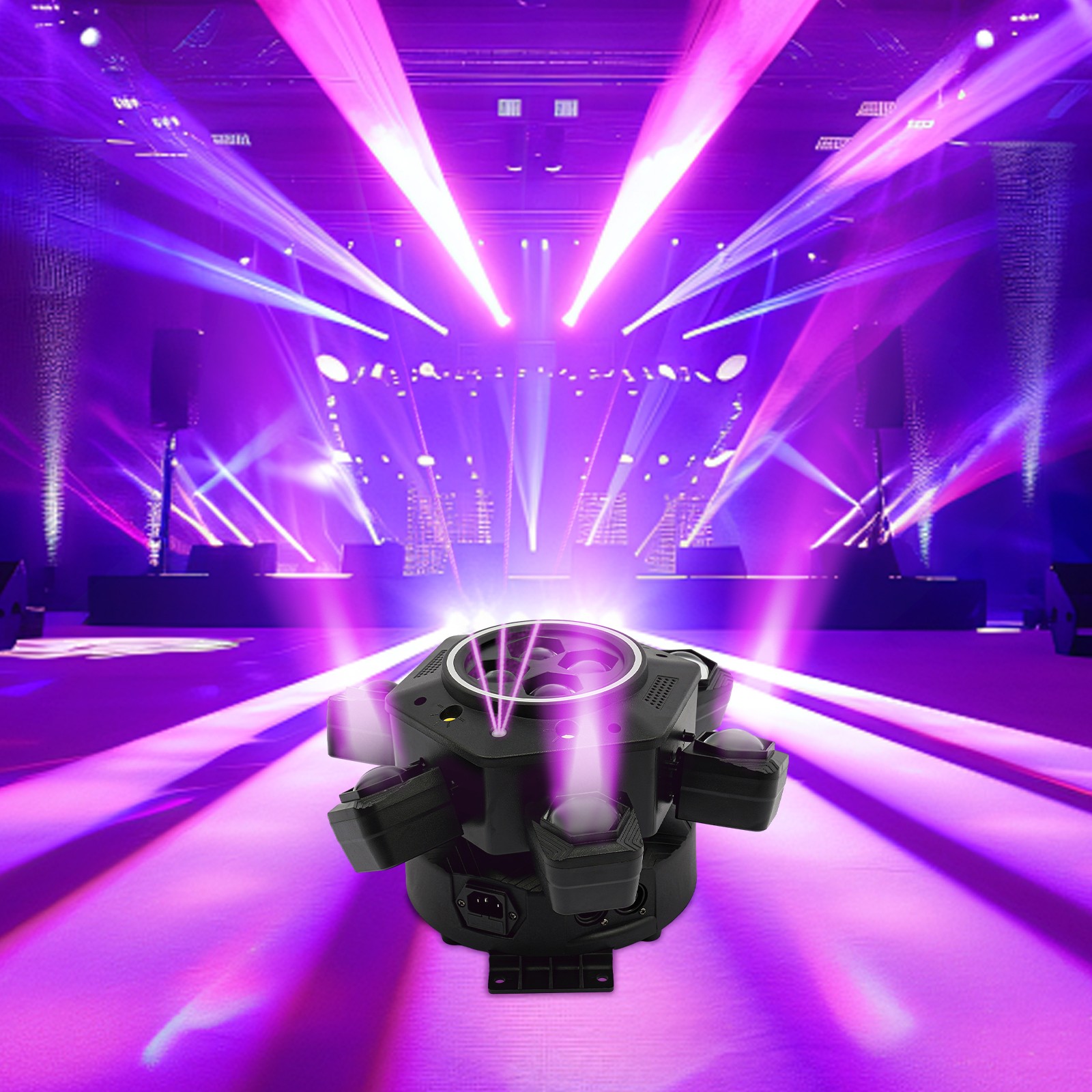 120W RGBW Stage Lights 6 Arms DJ Laser Light For Party Disco Club Bar w/ Remote