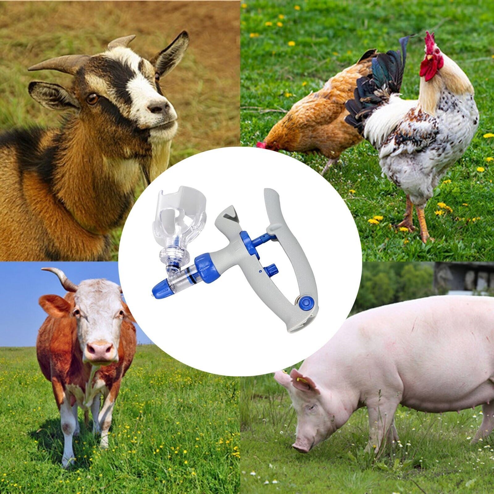5ML Automatic Syringe Adjustable Veterinary Syringe Vaccine Poultry Chicken Pig