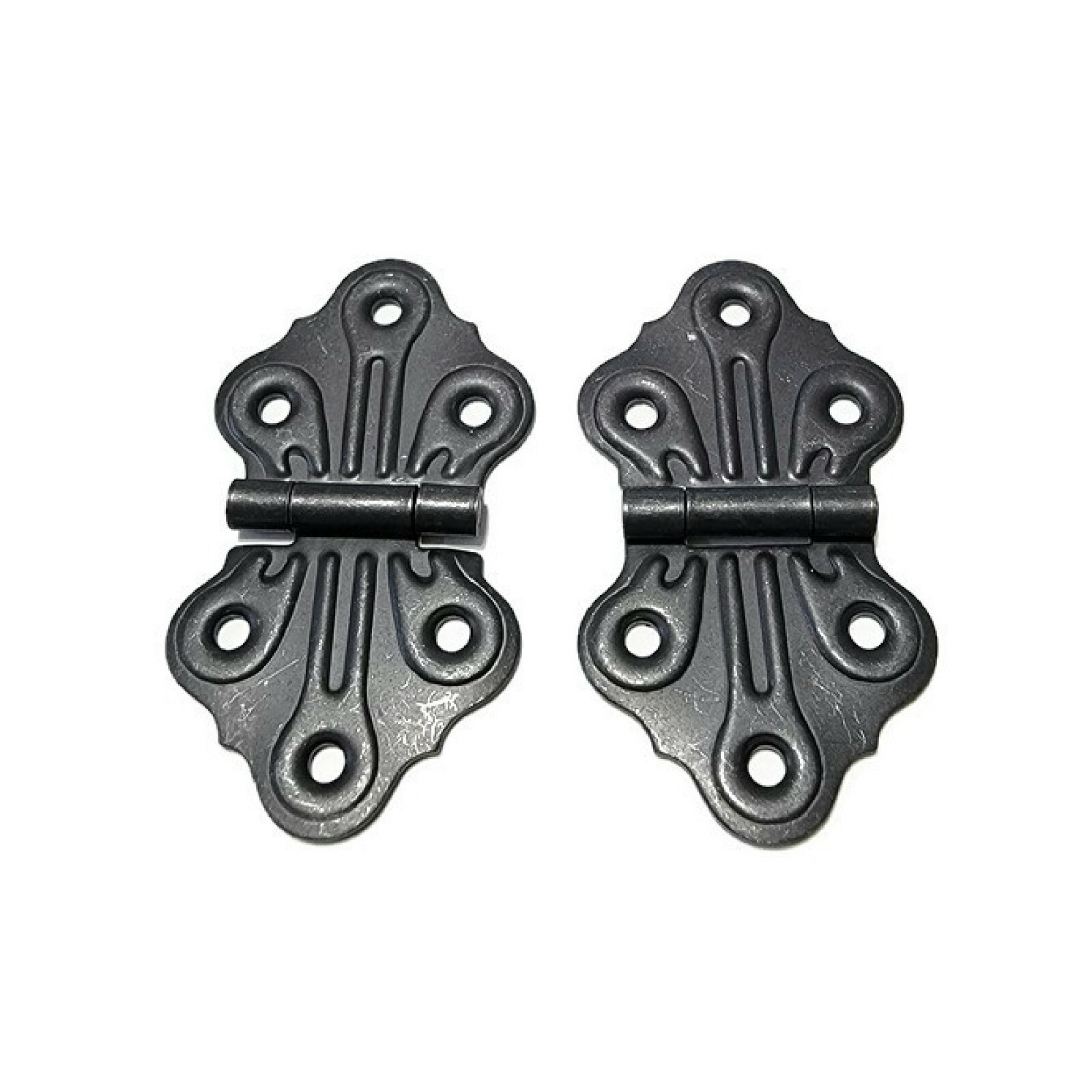 Pair of Embossed ornamental hinges Oil Rubbed Bronze Finish Antique Style