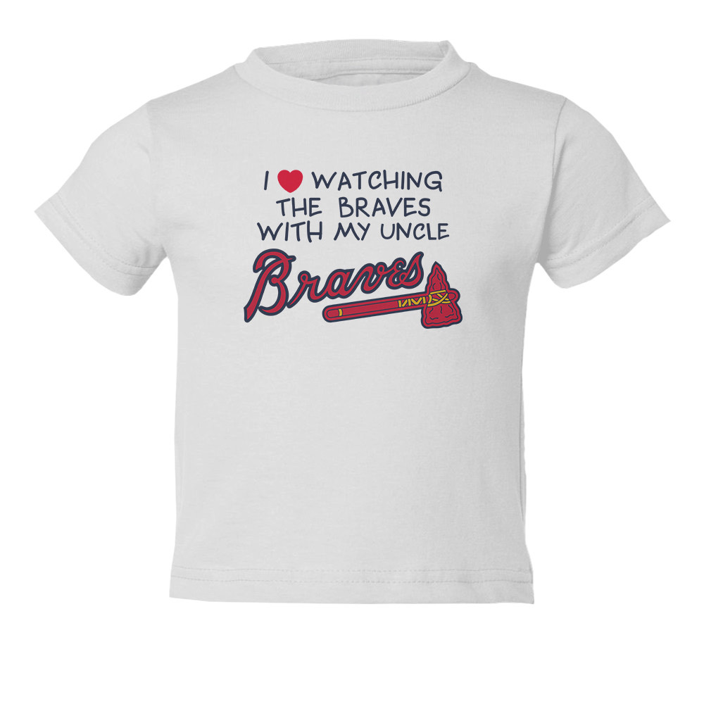 Atlanta Braves I Love Watching With My Uncle Kids Toddler T-Shirt