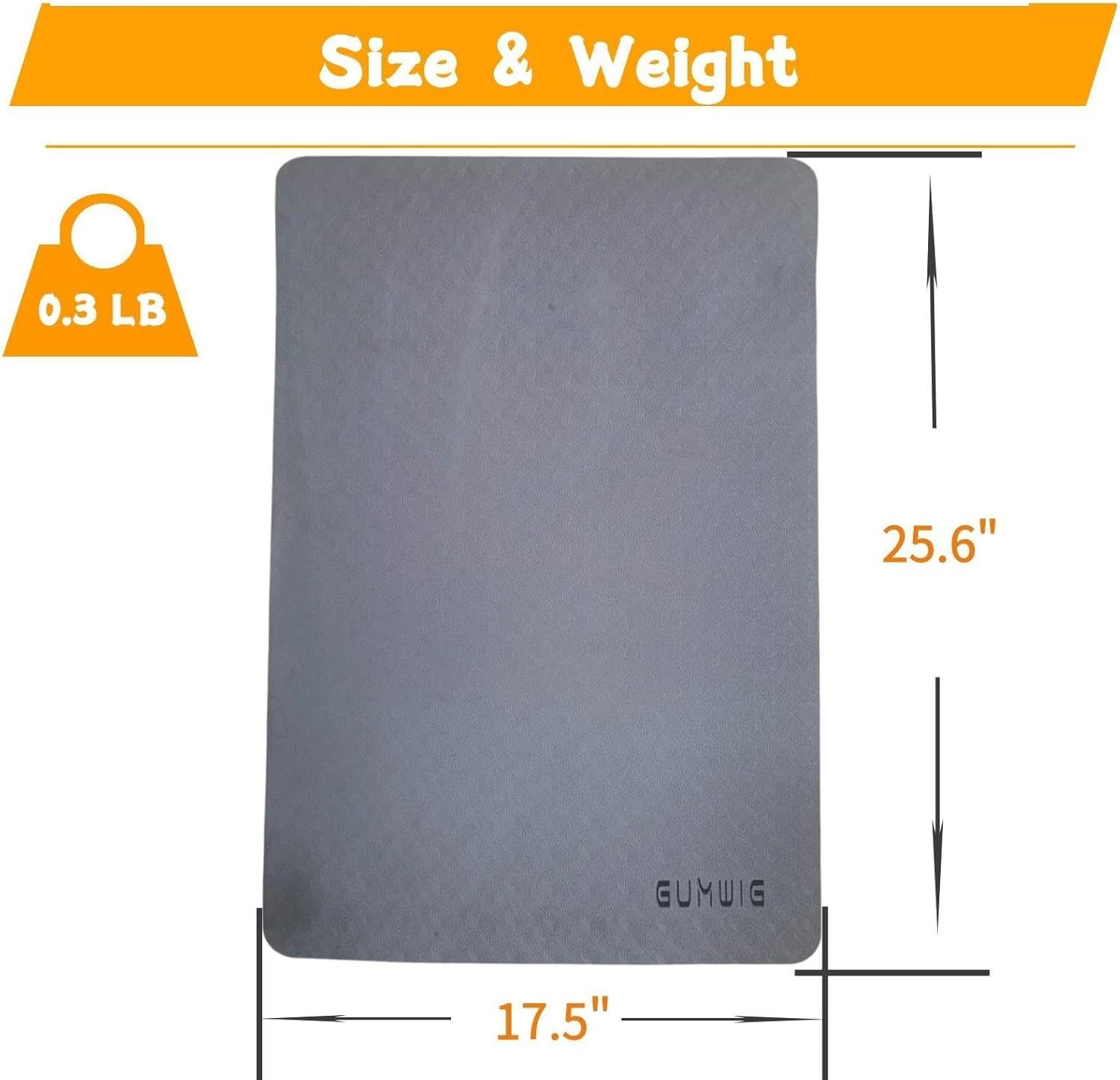 Universal Compatibility Large Exercise Mat for Under Desk Ellipticals - Grey