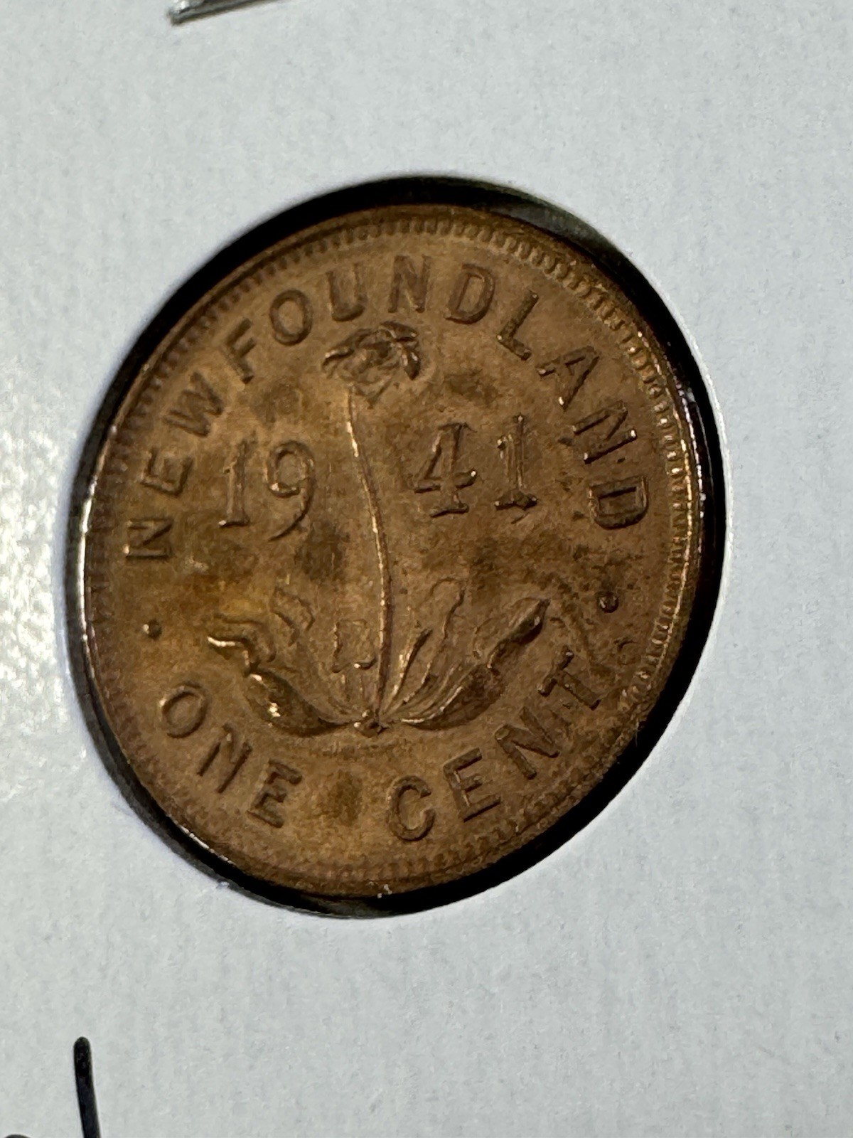 1941-C Newfoundland 1 Cent Coin Cleaned