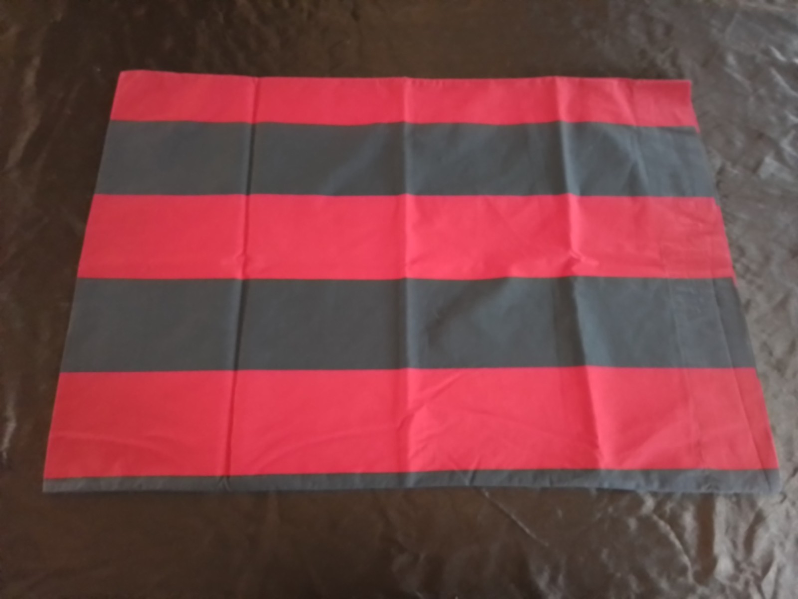 Pottery Barn Teen Rugby Stripe Pillowcase Standard Red Blue Nautical Preppy